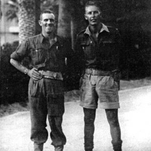 George Waterson (left) with Cyril Uden