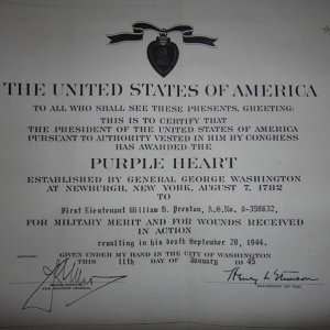 W. Preston (Purple Heart citation)
