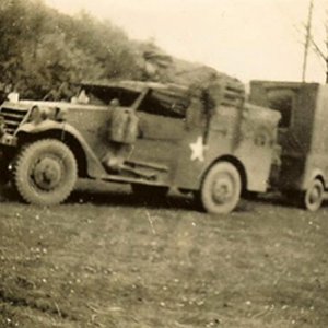 A Squadron scout car and trailer