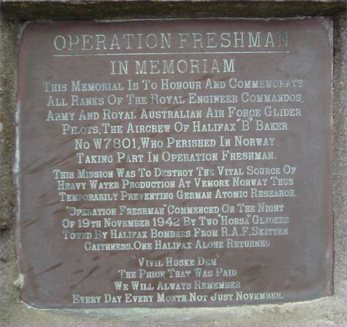 Operation Freshman Memorial,Skitten,Caithness
