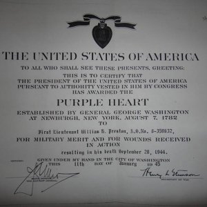 W. Preston (Purple Heart citation)