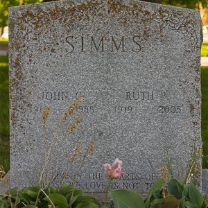 John G. Simms (grave)