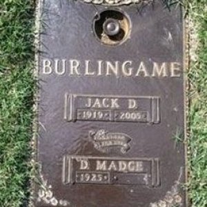 Jack D. Burlingame (grave)