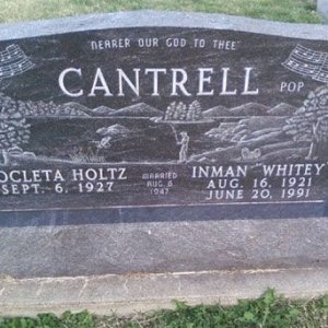 Inman H. Cantrell (grave)