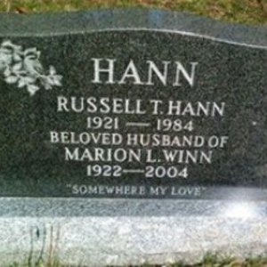 Russell T. Hann (grave)