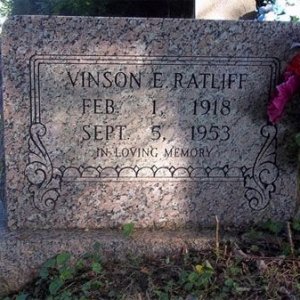 Vinson E. Ratliff (grave)