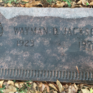 Wayman D. Jackson (grave)