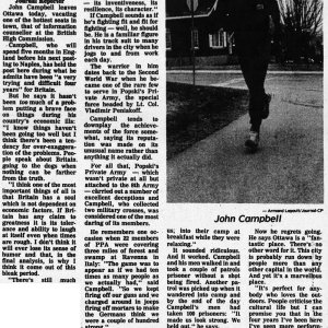 J. Campbell Newspaper Article
