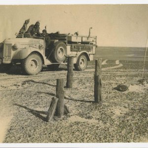 LRDG truck (Edgar Sanders on left)