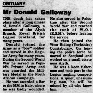 Donald Galloway Obituary
