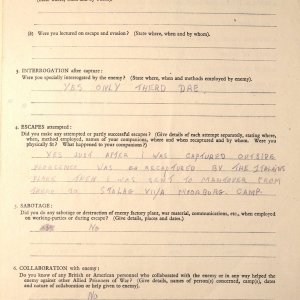 John Mansfield POW Report