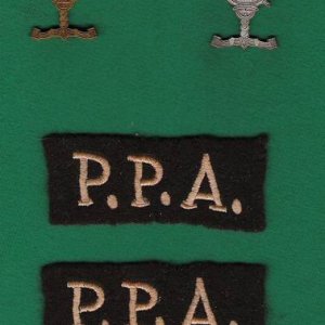 PPA cap and shoulder badges