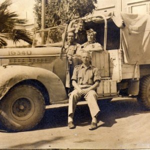 A.G. Evans (truck,1st left)