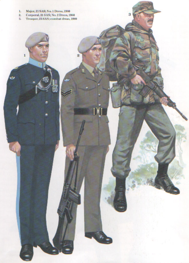 21 and 23 SAS uniforms