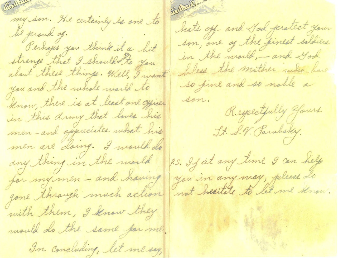 C. McCann (Letter from Lt. S.V. Porubsky) (#3)