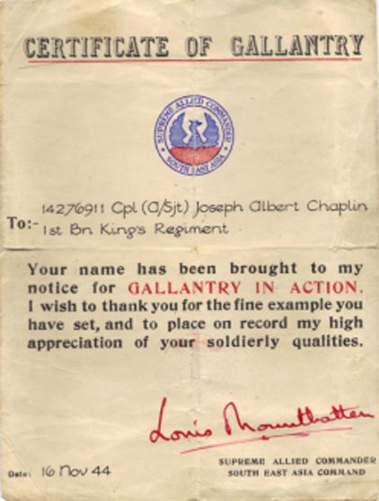 J. Chaplin (certificate)