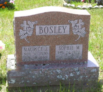 Maurice J. Bosley (grave)
