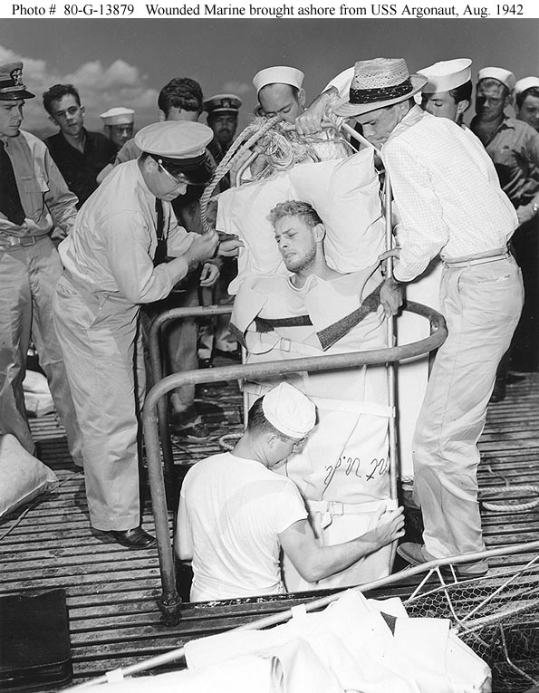 Raider injured Makin on USS Argonaut
