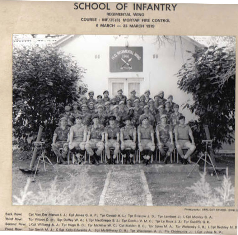 School of Infantry,Gwelo 1978