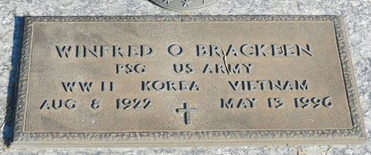 Winfred O. Brackeen (grave)